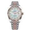 Rolex Datejust Rolesor Everose Gold Mother Of Pearl Diamond Dial