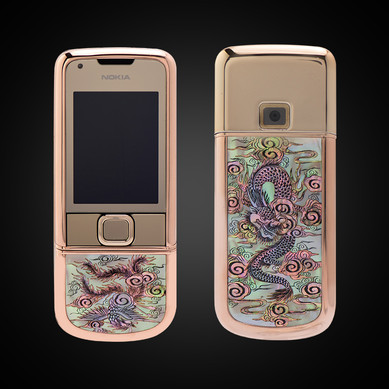Nokia 8800 Vàng hồng long phụng 01
