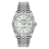 Rolex Datejust Rolesor White Gold Mother of Pearl Diamond Dial