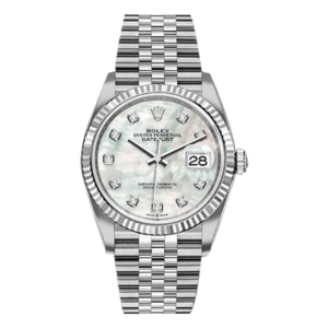 Rolex Datejust Rolesor White Gold Mother of Pearl Diamond Dial